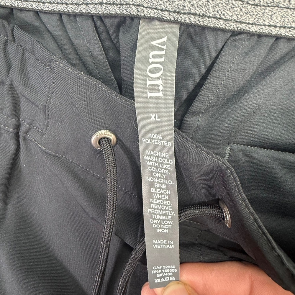 Vuori Meta Pant Mens XL Black Elastic Waist Drawstring Performance Trousers V463 - Picture 3 of 11